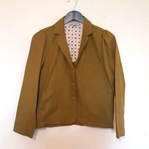 Santa Cruz or Mariposa boho classic retro office brown cotton blazer sz XS-S